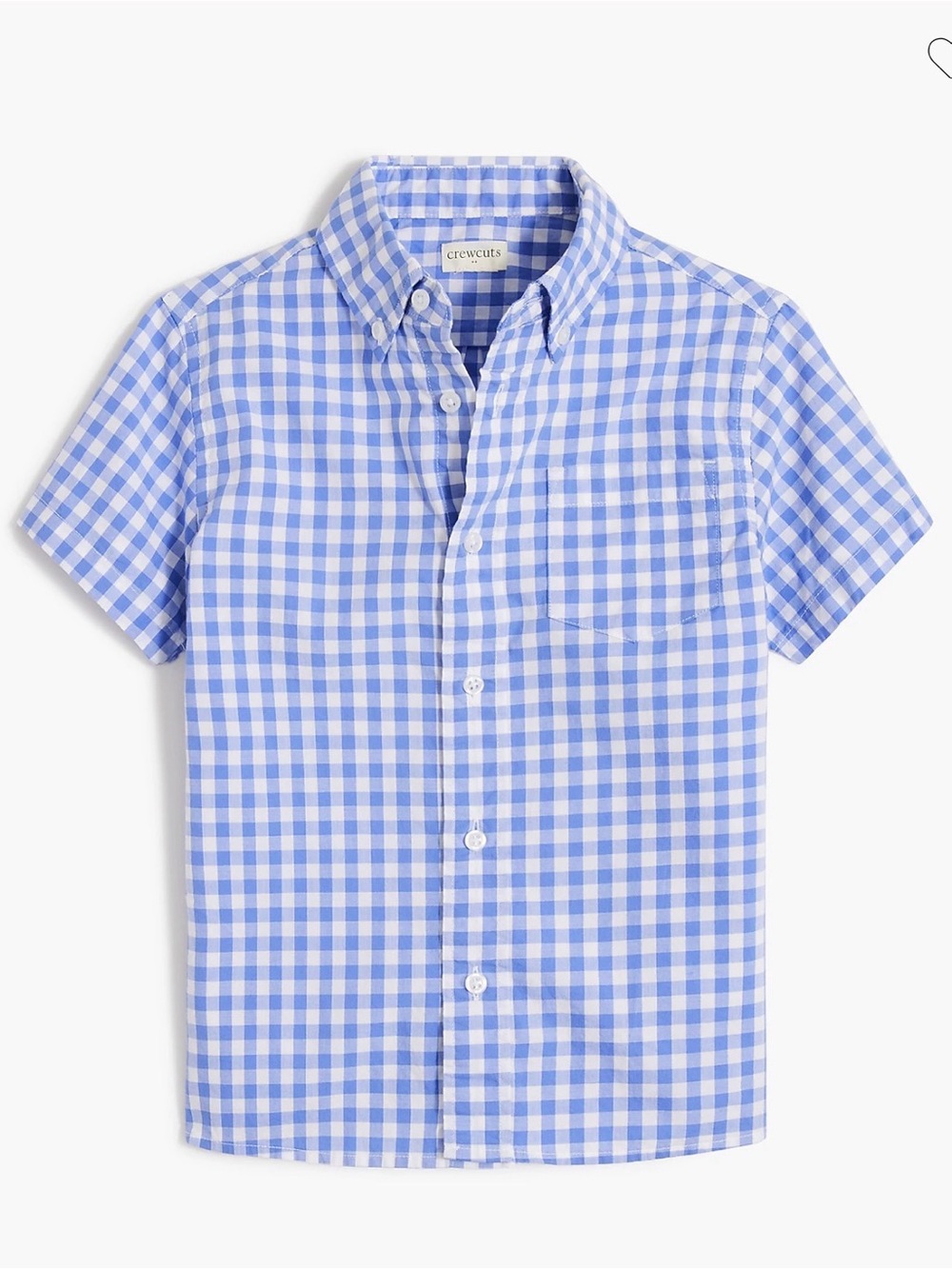 J. Crew Boys' short-sleeve gingham shirt • size 12 • BW765